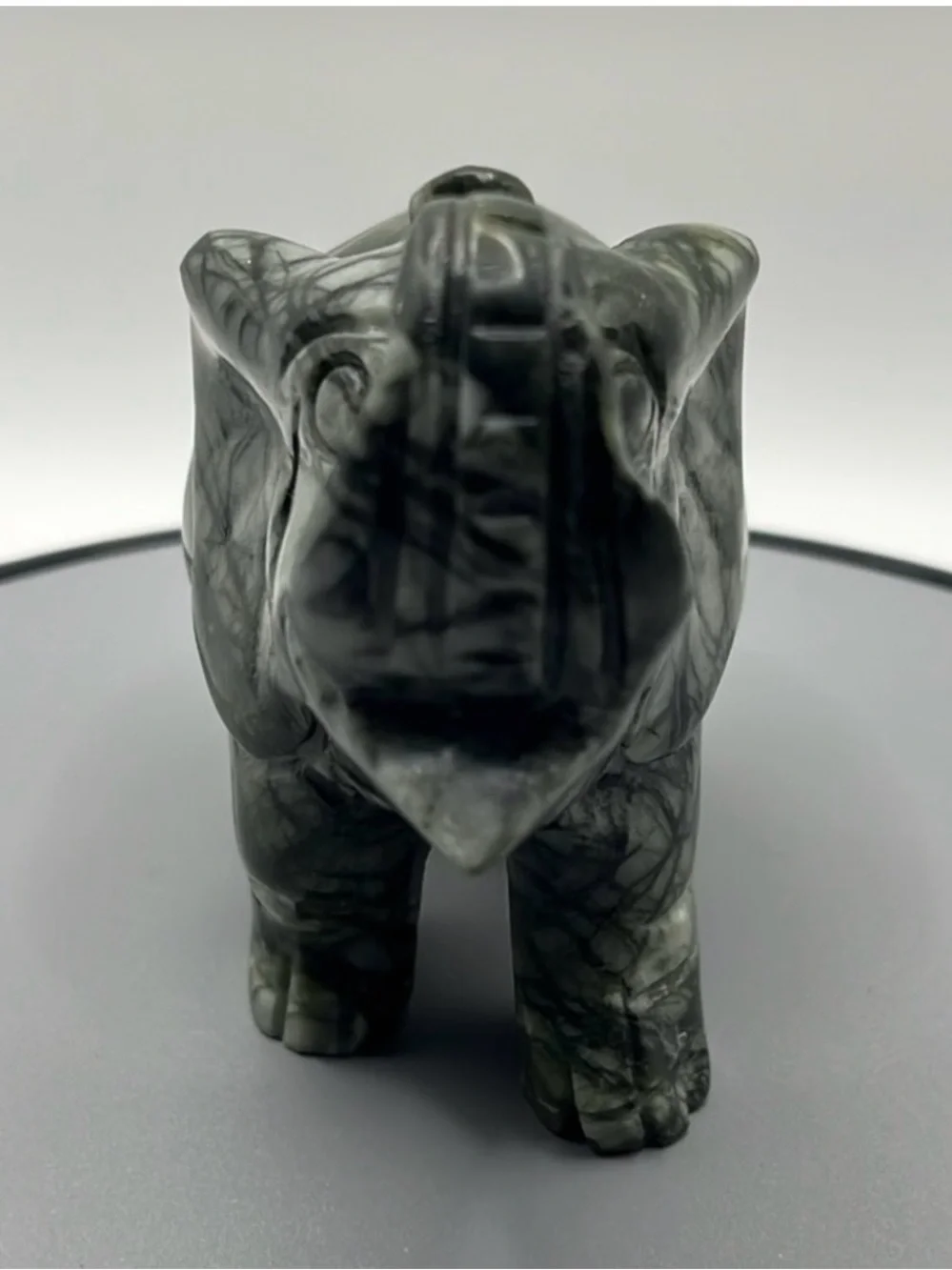 Nephrite Jade Crystal Gemstone Elephant NWOT